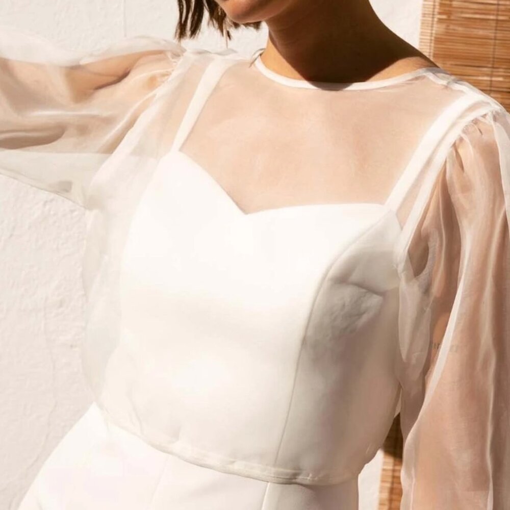 Bridal Organza Wedding Cover Up / Topper (NWOT)